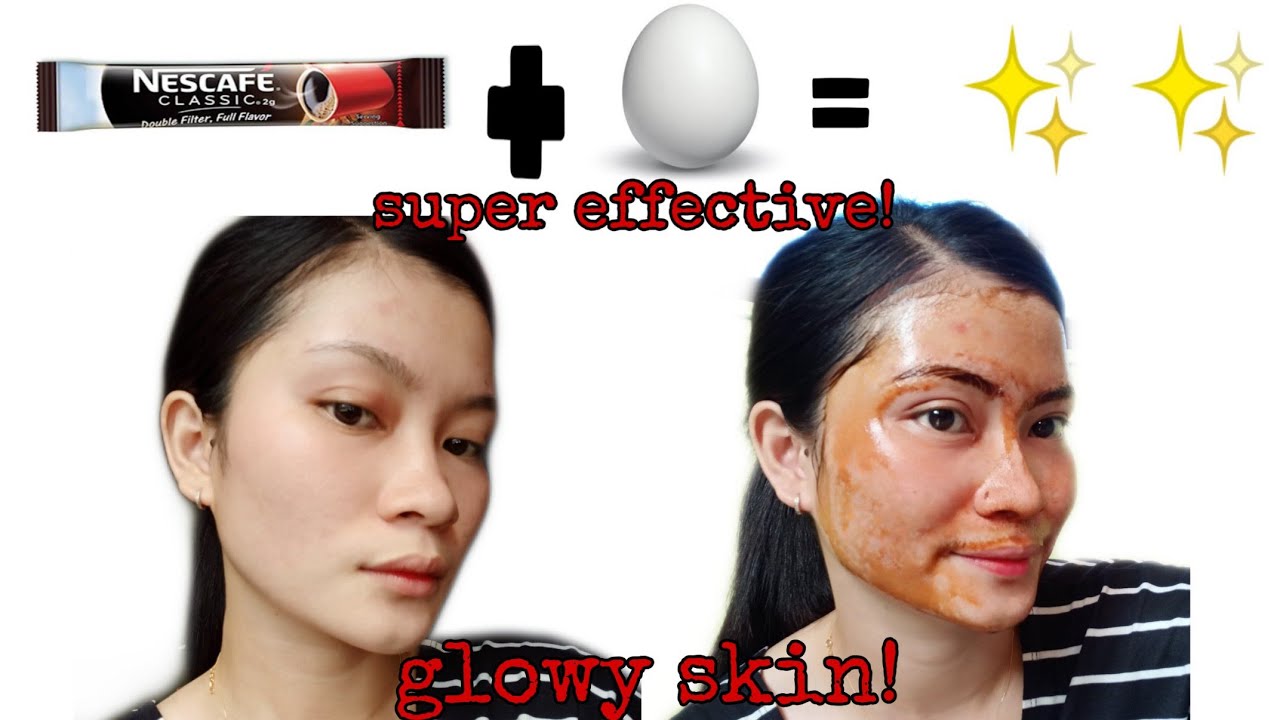 DIY FACE MASK ( KAPE AT PUTI NG ITLOG ) COFFEE AND EGG WHITE FOR GLOWY