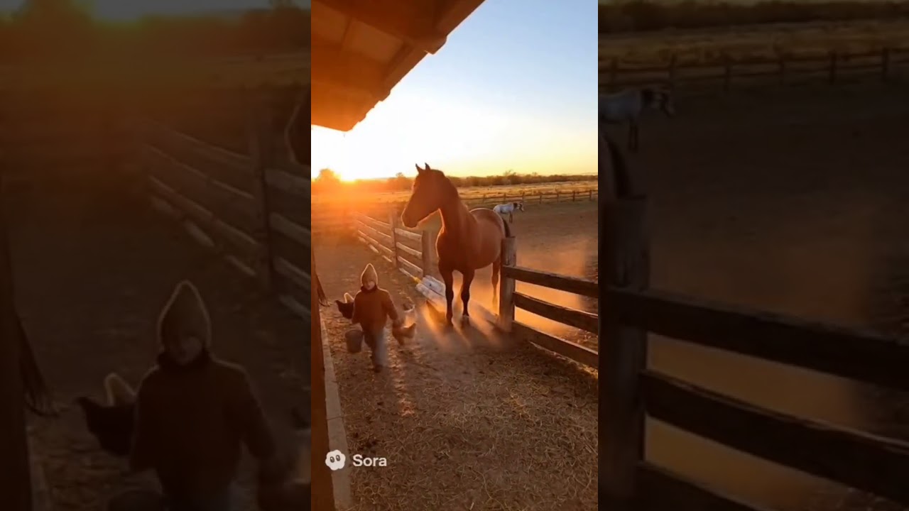interesting nayab videos sora2 ai“Brave Horse Saves Child | Sora AI 4K Realistic Heroic Video 🐴🌅💪