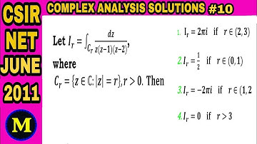 CSIR NET DEC 2011 COMPLEX ANALYSIS II CAUCHY INTEGRAL FORMULA🔥