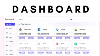 Dashboard HTML and CSS  | Source code