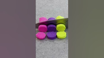 Triple Color Kinetic Sand Slicing ASMR | Super Satisfying Crisp Cuts 💛💜💗