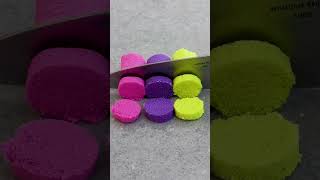 Triple Color Kinetic Sand Slicing Asmr Super Satisfying Crisp Cuts