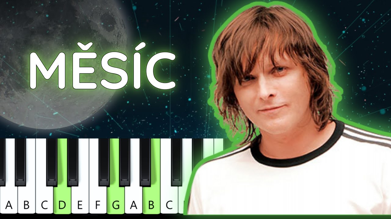 Chinaski - Měsíc (piano tutorial | noty | MIDI | české písničky)