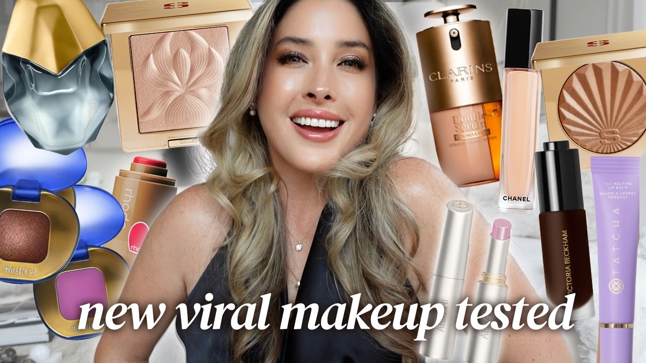 TRYING HOT NEW VIRAL LUXURY BEAUTY PRODUCTS : CLARINS Double Serum