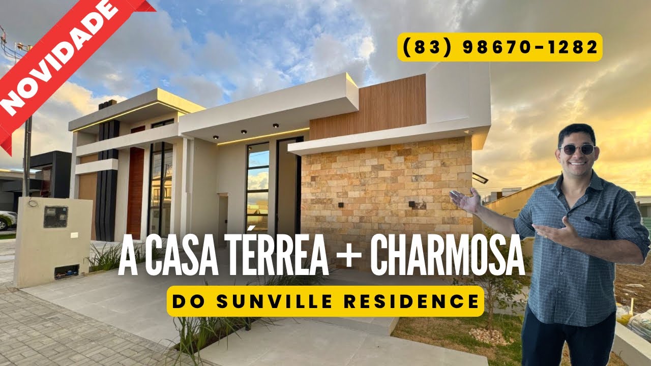 🟢A CASA + CHARMOSA QUE VOCÊ VERÁ HOJE😍 CASA TÉRREA NO SUNVILLE RESIDENCE | JOÃO PESSOA PB | 910 MIL