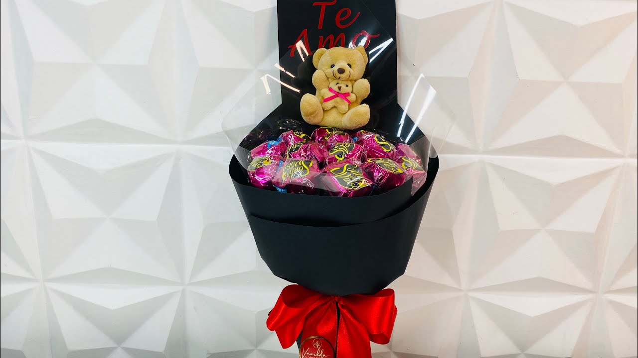 COMO FAZER UM BUQUÊ DE CHOCOLATES PEQUENO PERSONALIZADO