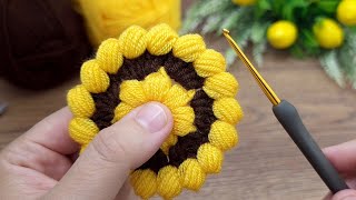 ❗️💯👍👍Magnificent harmony of brown and yellow colors!!! Crochet motif making #crochet #knitting