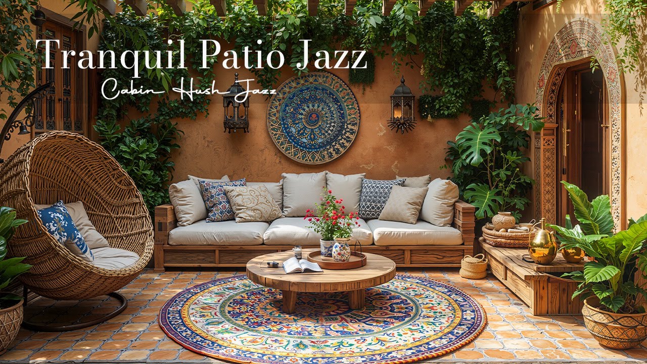 Tranquil Patio Jazz | Peaceful Jazz Ambience in Tropical Patio for Relaxation