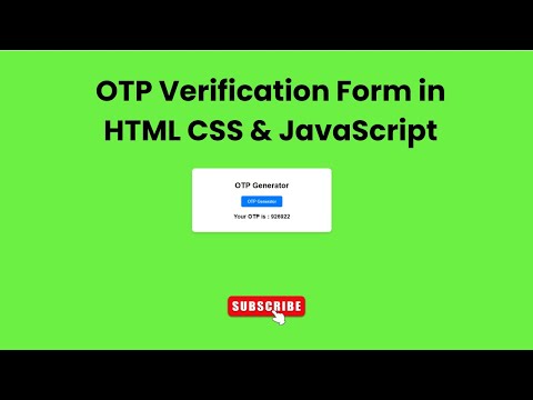 OTP Generator in HTML CSS & JavaScript