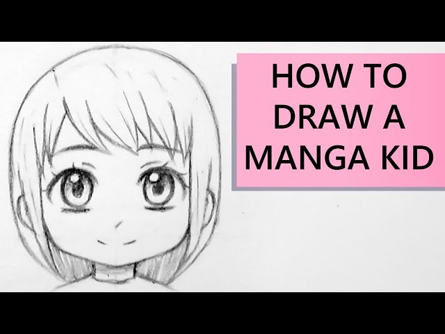 How to Draw a Manga Kid Face in Front View 