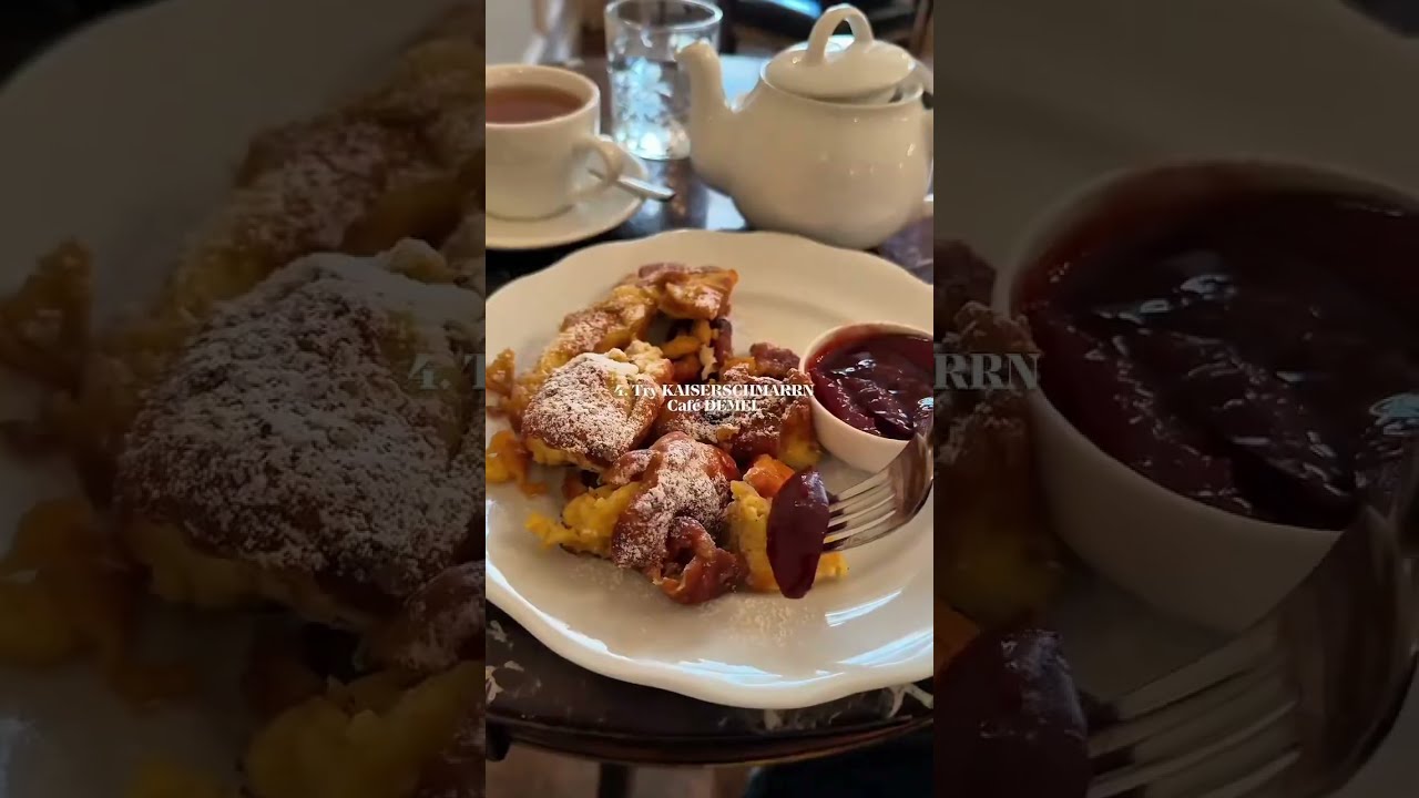 A taste of Vienna! 🍰☕ Enjoying delicious Austrian food with the city’s cozy charm.