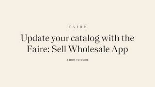 New Faire Shopify Catalog Management Tools