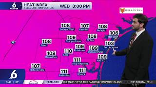 Wednesday's weather is looking hot and breezy, with Lake Corpus Christi still on the rise