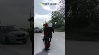 Motorcycle Wheelie Crash Visualization | Virtual CRASH 6