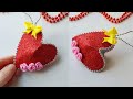 DIY Valentine's Day craft 💕 3D Heart  💕 Объемное 3Д сердечко-валентинка на 14 февраля из фоамирана