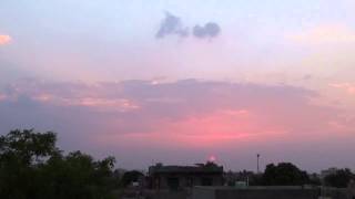 Sunset and Evening Sky at Amravati  India 11 May 2015 HD video