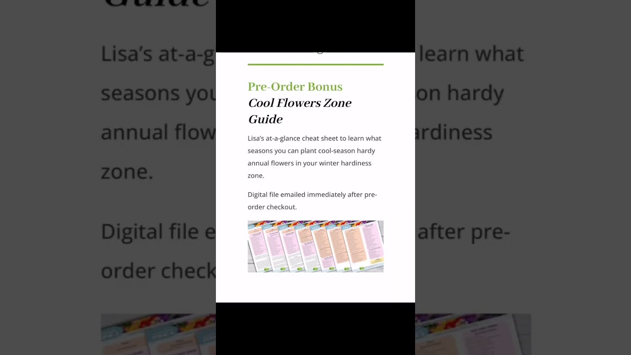 Get the Cool Flowers Zone Guide download immediately when you preorder my new book! Comment BOOK an