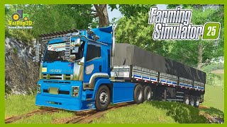 Farming Simulator25 pc mods ขับรถหัวลาก ส่งของ ขึ่นเขา ลงห้วย ทางอย่างโหด เกมส์-Farming simulator 25 screenshot 4