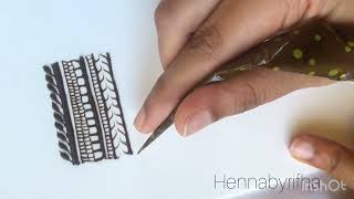 Latest Bridal border reverse vine design #henna #hennadesign #mehndi #hennabyrifha #mehndidesign