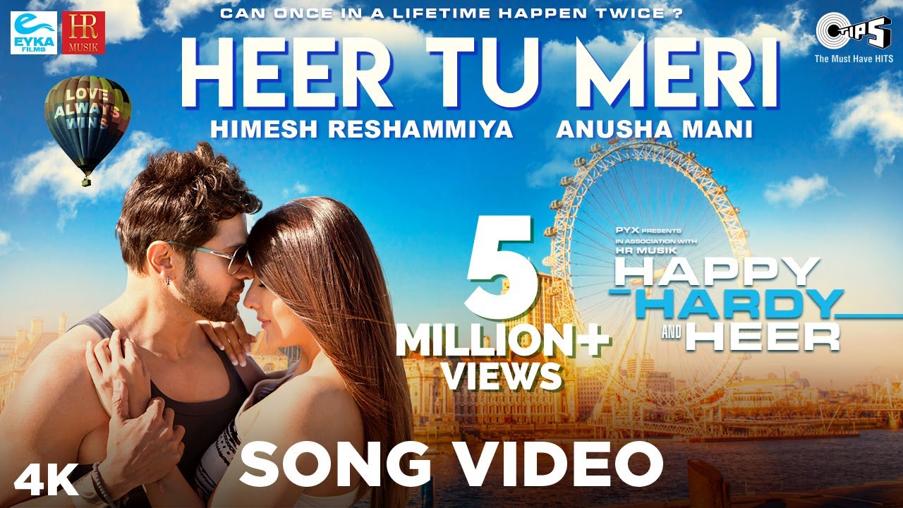 Heer Tu Meri Official Song   Happy Hardy And Heer  Himesh Reshammiya  Sonia Mann  Anusha Mani