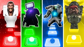 Skibidi toilet Vs TvMan Titan Vs Cameraman Vs Camo Skibidi Toilet - Tiles Hop EDM Rush! screenshot 4