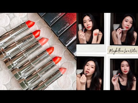 Maybelline Love Notes by Colour Sensational Lipstick Swatches On Asian Skin | Close Up + Review