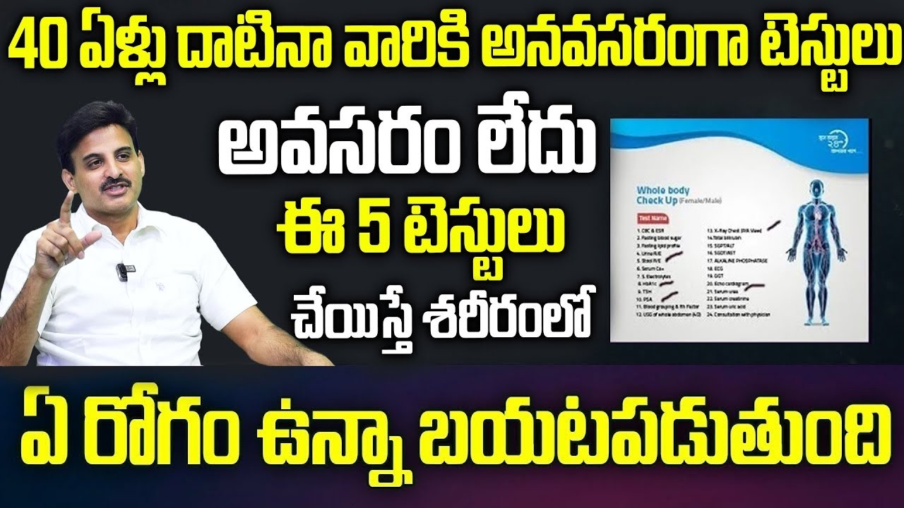 Dr Ravikanth - Main Tests For Full Body Check Up | ఈ టెస్టులు చాలు | #fullbodycheckup | SumanTv