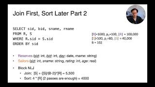 Lecture 11 Part 8 Sort Merge Cost and a Refinement