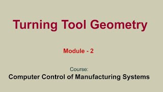Turning Tool Geometry