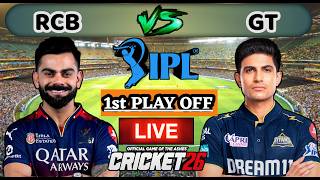 🔴LIVE - RCB vs GT  TATA IPL 2026 1st Play Off Live Cricket Match Today | Cricket 26 #rcbvsgt screenshot 1
