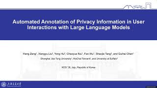 KDD2026 -Automated Annotation of Privacy Information in User Interactions with Large Language Models KDD2026 -Automated Annotation of Privacy Information in User Interactions with Large Language Models