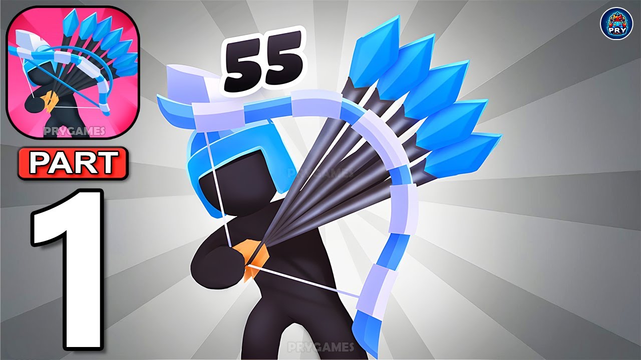 Merge Archers: Bow and Arrow - Gameplay Walkthrough Part 1 Stickman Archer Bastion (Android, iOS)