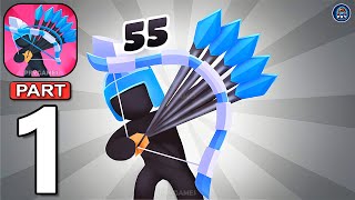 Merge Archers: Bow and Arrow - Gameplay Walkthrough Part 1 Stickman Archer Bastion (Android, iOS) screenshot 4