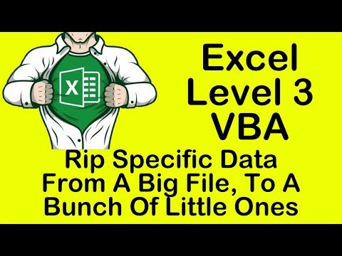 Excel VBA Extracting Specific Data From A Big File, To A Bunch Of Little Ones With VBA