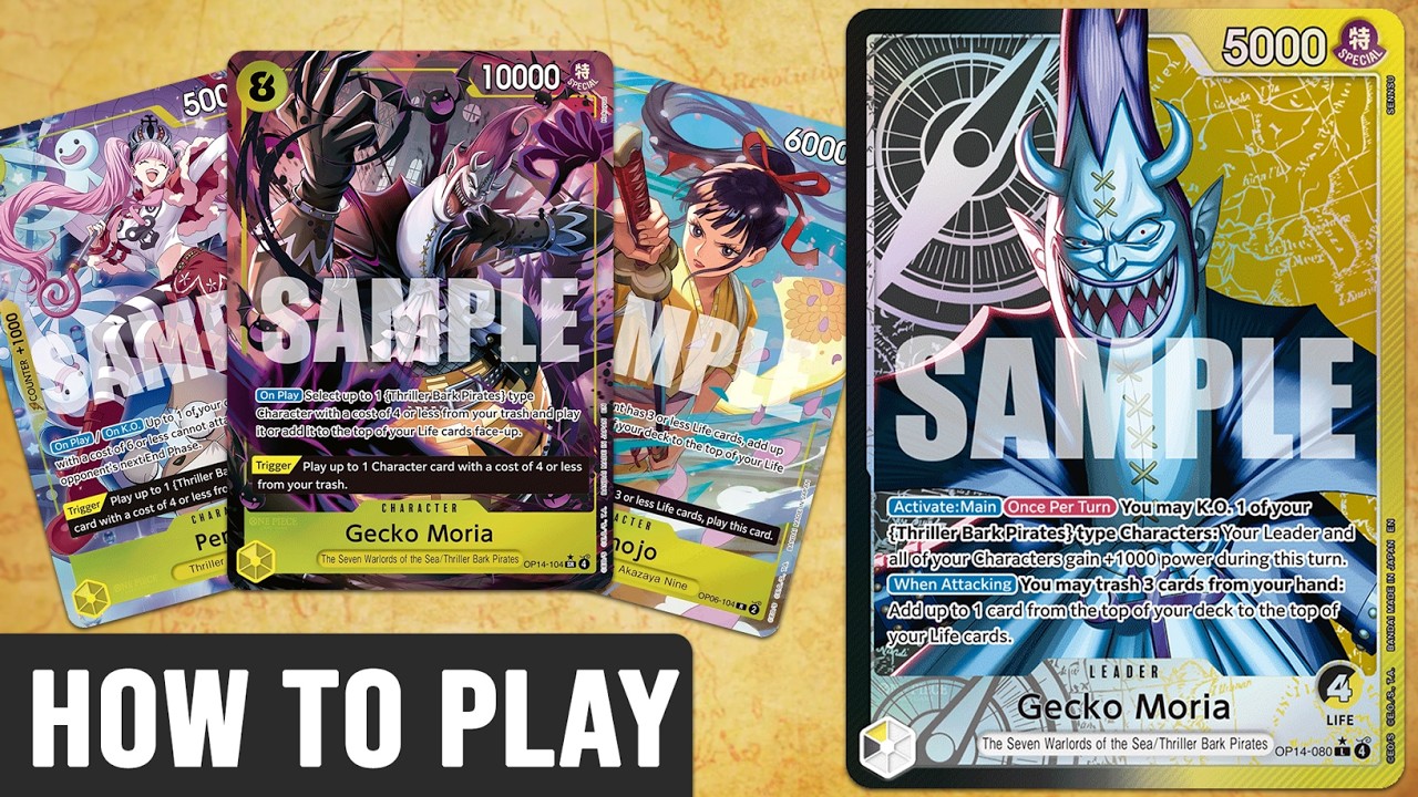 one piece tcg moria deck OP14-080 Gecko (L) Corner 5000 Subtype(s) Gecko Moria (black/Yellow Leader) Name: