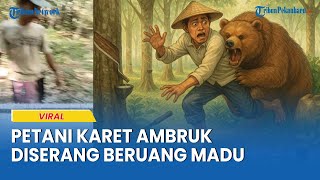 Petani Ambruk saat Sadap Karet, Beruang Madu Serang Kepala Korban