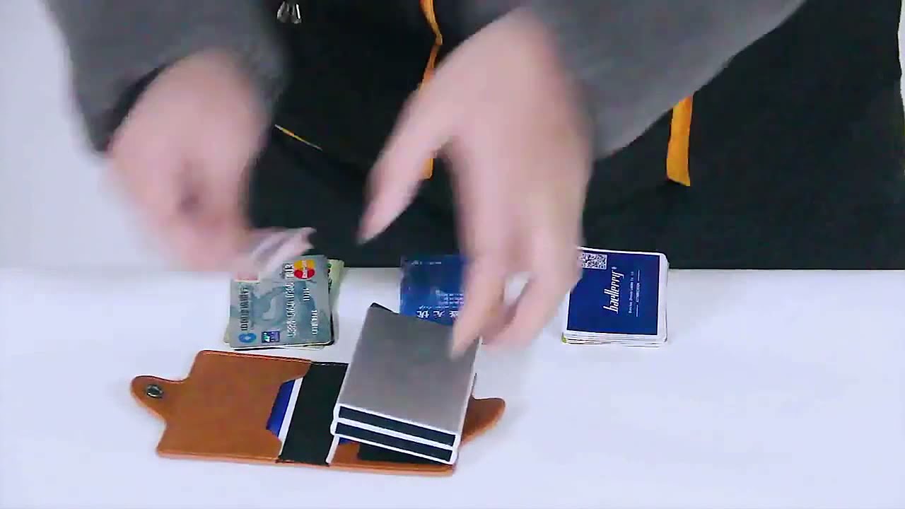 Anti-theft Card Holders Women Wallets Large Capacity Business Card Case Portable Double Layer Purse