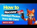 How to Recover Deleted Photos from A SD Card? Step by Step Guide Here #recoverphotos
