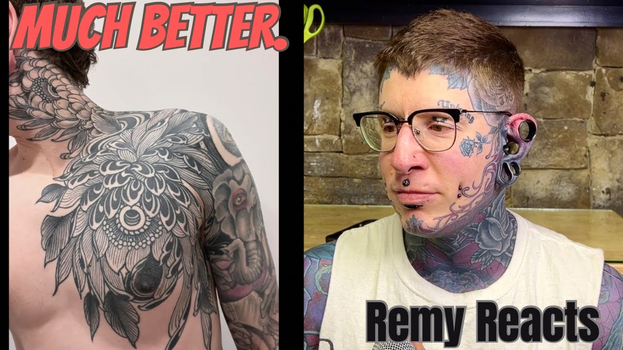 Remy Reacts to blackwork tattoos #7 