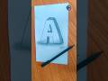 #3dart #howto #draw #3dletterdrawing 3D LETTER A