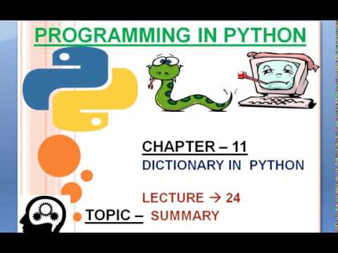CHAPTER 11 :23.Summary |Python complete tutorial course for beginners ...