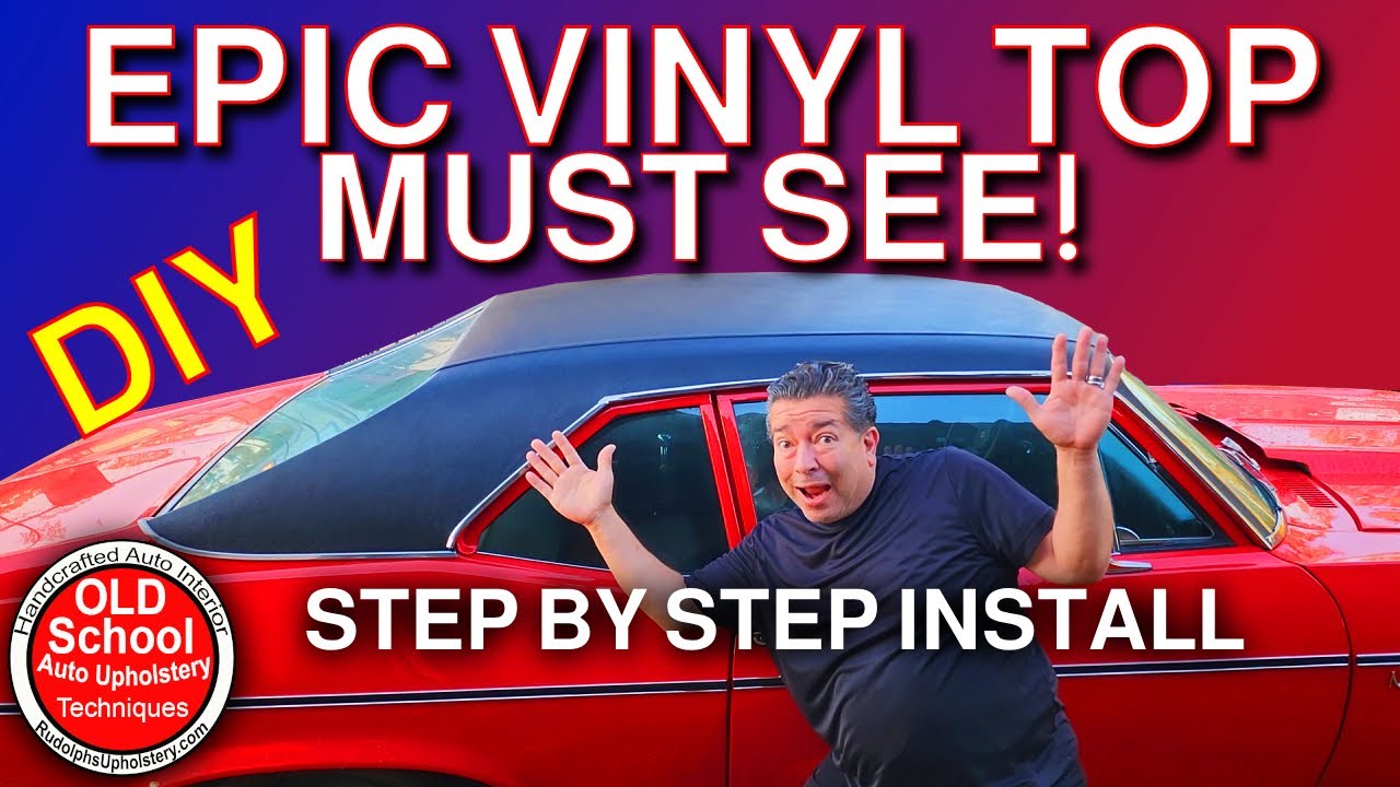 Watch this EPIC auto landau vinyl top make and install YouTube