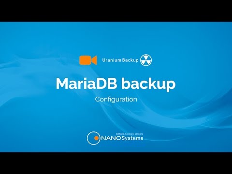 Set up a MariaDB database backup