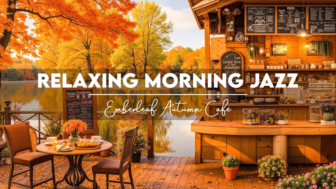 Peaceful Autumn Day 🍂 Soft Piano Jazz & Warm Coffee Shop Atmosphere for Good Mood