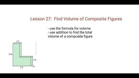 Find Volume of Composite Figures