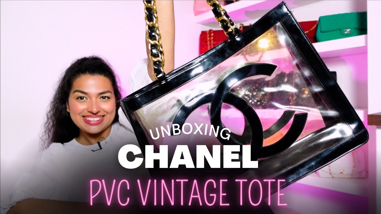 UNBOXING CHANEL PVC TOTE l VINTAGE CHANEL BAG l 31 DAYS OF UNBOXINGS l