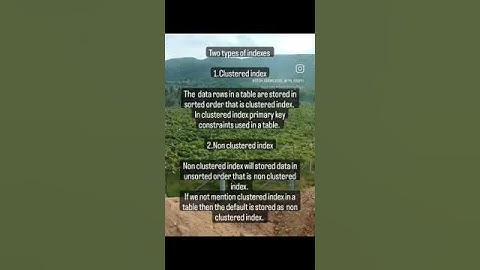 Types of Indexes in sql server?