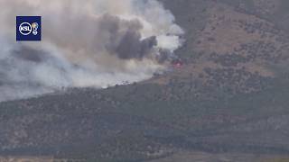 Fire burning out of control near Kanosh
