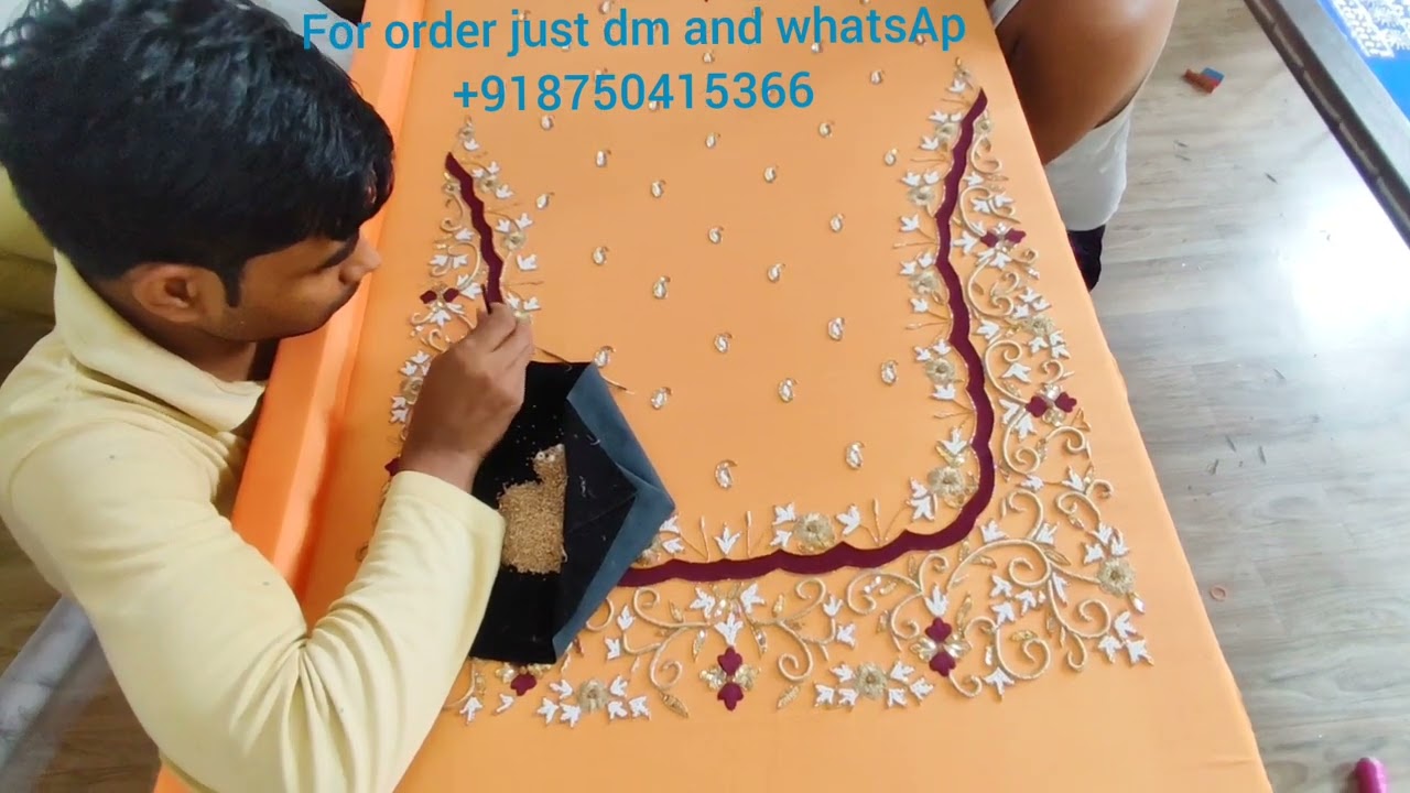 Luxury embroidery suit  | hand embroidery suit | embroidery suit latest design