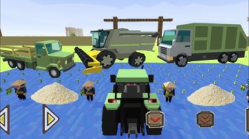 Today I am helping my friends from Little Asia to storage the rice for winter - Blocky Farm & Racing